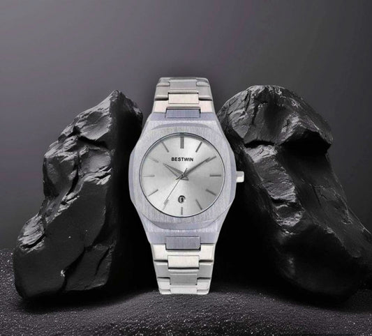 Silver Chain Watch For Men